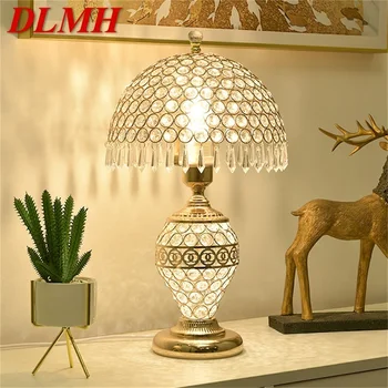Луксозна настолна лампа с димер DLMH Crystal с дистанционно Управление За дома, модерен, Креативен лампа край леглото