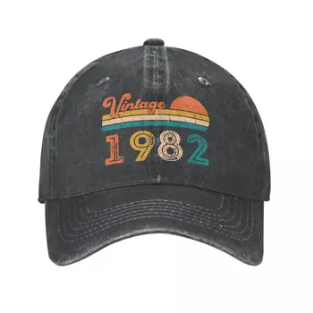 Лятна бейзболна шапка 1982 година с кон опашка, подарък за 39-ти рожден Ден, хип-хоп Шапка, Градинска промытая Шапка, Шапка