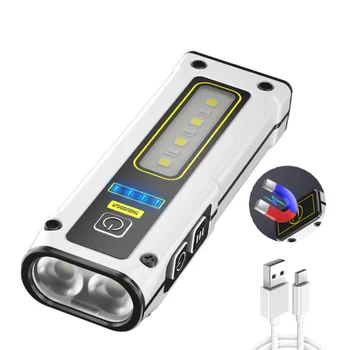 Мини led фенерче USB Акумулаторна батерия Многофункционален с приложен Работен светлина Авариен фенерче Къмпинг, Риболов Осветление Факел