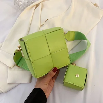 Мини чанта във формата на кутия, бочкообразная чанта 2022, Лятна новост, дамски чанти-кофа от изкуствена кожа, дамски дизайнерска чанта през рамо