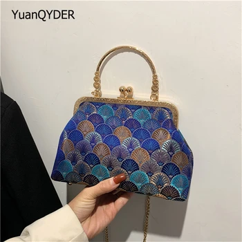 Многофункционална дамска чанта с цветя модел, луксозно обзаведен с висококачествена дамска чанта за през рамото от изкуствена кожа, bag-чанта