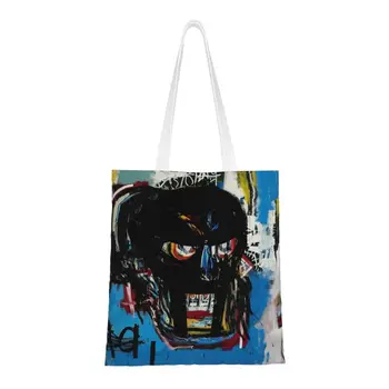 Мода Doomsquiat Графити Чанти Мъкна Обработка На Жан-Мишел Basquiats Платно Продукти Рамо Чанта-Купувач