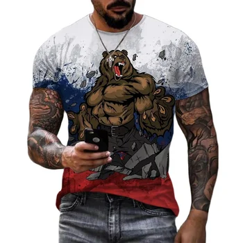 Модерен мъжки тениски с 3D-принтом 