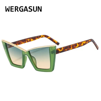 Модерни слънчеви очила за жени, vintage слънчеви очила с кошачьим око UV400, ретро сладък дамски очила с UV400