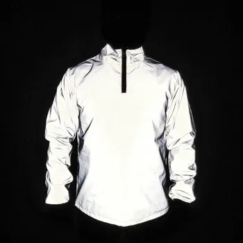 Мъжки светоотражающая яке в стил хип-хоп, ветровка с яка-часова, мъжки модни якета и палта с нощно отражение