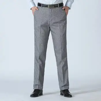Мъжки церемониален костюм, панталон, летни мъжки ежедневни панталони, тънки, меки, еластични, обикновена, с джобове, корейски работни панталони, дрехи за мъже A198