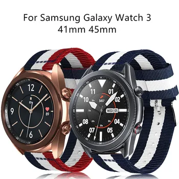 Найлонов Ремък За Samsung Galaxy Watch 3 45 мм 41 мм Спортен Каишка За Часовник Гривна За Galaxy Watch 42 мм и 46 мм/Gear S3 S2 Каишка За Китката
