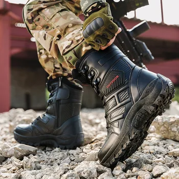 Нови улични тактически, за специална подготовка, високо качество на армейските обувки от флока за пустинята, военна обувки Delta Masculino