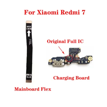 Оригинален USB конектор-докинг станция за зареждане, дънна платка, гъвкав кабел, карта с микрофон за Xiaomi Redmi 7