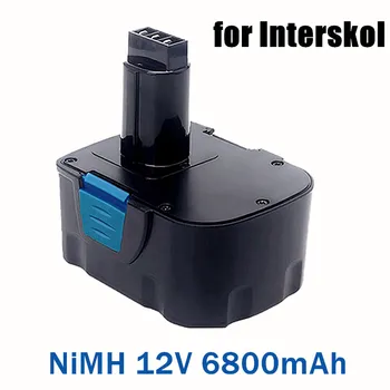 Отвертка 12 Батерия за Interskol H12 DA-12ER 4800/6800 mah Ni-Mh електрически инструменти Акумулаторна батерия за Акумулаторна Бормашина