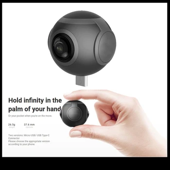 Панорамна камера Insta360 Air 360 градуса, редактиране с помощта на изкуствен интелект, уеб камера в реално време снимане на телефон с Android, щепсела и да играе.