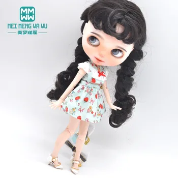 Подходящ за кукольной дрехи Blyth Azone OB23 OB24 Модни стягане на пола, рокля-комбинация Играчки подарък