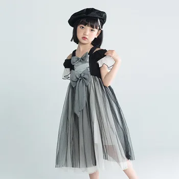Празнична рокля за момичета 10-12 години, сетчатое принцеса рокля с лък, елегантни официални тоалети 2023 година, бебешки дрехи за малките момичета