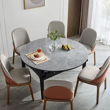 През цялата Луксозна Маса за Хранене и столове, модерен водоустойчив разтегателна маса за хранене за всекидневната, Подвижни мебели Esstische