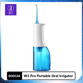 Преносим Иригатор за устната кухина Soocas W3 Pro, Акумулаторна водоустойчив клечка за Зъби, Почистване на устната кухина, Избелване на зъби, въртящата се дюза 360 °