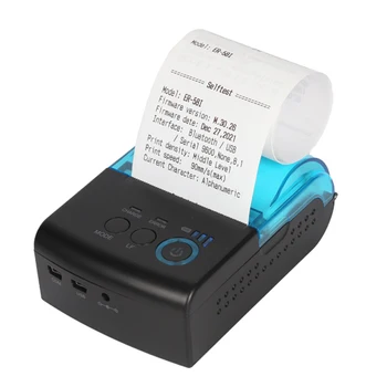 Преносим мини термопринтер с достъп до wi-fi БТ 203 точки/инч, печат на снимки-разписки, фактури с USB-кабел 58 мм, производителите на банкноти Impresora