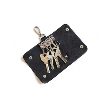 Преносим ПУ ключодържател-държач за мъже и жени, органайзер за ключове, самостоятелна кола в чантата си за ключовете, икономка, калъф за ключове, мини чанта за съхранение на ключове унисекс