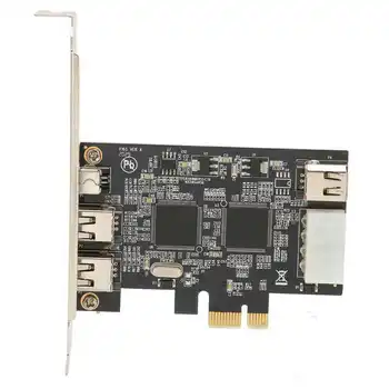 Преходна такса Firewire PCIEx1 на четири порта IEEE 1394A, преходна такса Странично Карта за твърди дискове, цифрови камери, скенери, новост