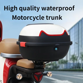 Просторен многофункционален багажника за оф-роуд мотоциклети, универсална педала на задната облегалка на мотоциклет, багажник, водоустойчива кутия за съхранение