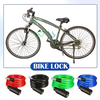 Противоугонный велосипеден заключване Безопасни въжета колоездене заключване с ключ за Заключване на велосипед верига за Заключване на велосипед на въжето за защита на велосипедни аксесоари