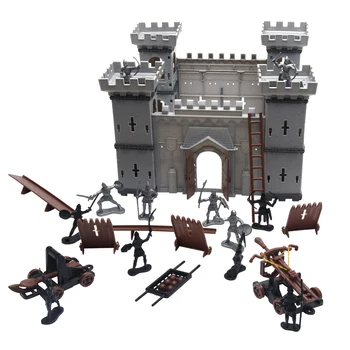 Рицарите Слот за заключване Набор от играчки Модел на сградата Аксесоар Слот комплект Забавни Подаръци