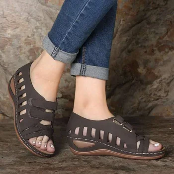 Сандали Дамски обувки Меки дамски сандали без обков с отворени пръсти, пешеходната обувки, чехли, обувки за партита, женски Zapatillas Mujer Q91