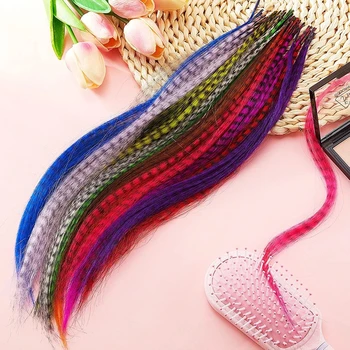 Синтетични Цветни пръчици за удължаване на косата с двутавровым връхчета 16 инча 1-500 Направления/Опаковка за жени, изкуствена коса от высокотемпературного влакна, Аксесоари