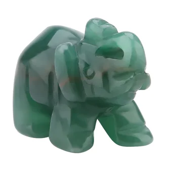Статуя на слон 1,5 инчов украса Слоновьи занаяти Кристални лечебни изделия за домашна Украса на масата Коллекционный декор за офис