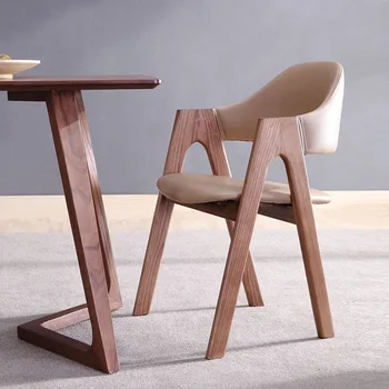 Столове за почивка и хранене от масивно дърво, съвременни минималистичные столове в скандинавски стил от дърво