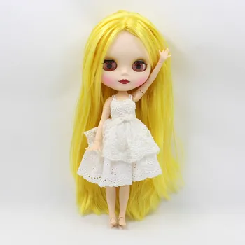 съвместно тялото гола кукла blyth фабричная кукла матирано лице жълти косата 01125