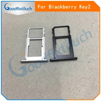 Тава за SIM-карти BlackBerry Keytwo Key2, слот за sim-карти, държач за BlackBerry Key two Key 2, Резервни части, черен, сребрист