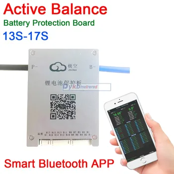 Такса батерия Защита на Smart Active Balance 13S - 17S 60A BMS Bluetooth APP 18650 14Т 16S 17S Lifepo4 li-ion LTO 48V 60V