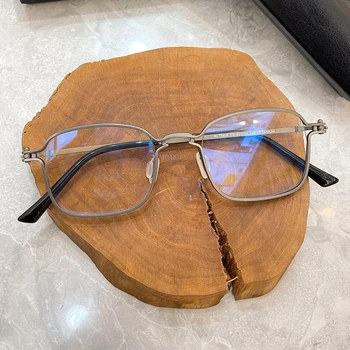 Титанови рамки за очила елита на марка, дизайнерски мъжки модни очила с квадратни многоугольником, дамски слънчеви очила с рецепта