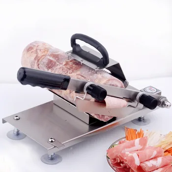 Търговски ръчно многофункционална машина за рязане на замразено месо с дебелина 0,2-25 мм, домашна машина за рязане на месо, на роли от агнешко месо