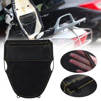 Универсална чанта за седалка на мотоциклет, скутер, Изкуствена кожа, модифицирано седалка за скутер, чанта с цип, аксесоари за мотоциклети