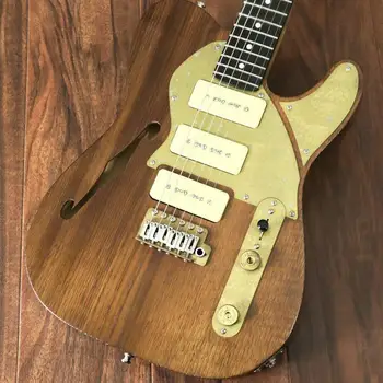 Фабрична настройка Нов Цвят на дървото Натурален електрическа китара с 6 струни Махагон