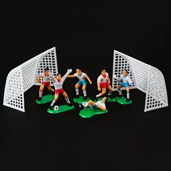 Фигурки играчи в мини-футбол, модел Стълб на футболната врата, Природа железопътна линия, детски забавни Играчки За офис, Декориране на дома