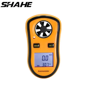 Цифров Анемометр SHAHE, Измерване на Скоростта на вятъра 30 m/s, LCD ръчно Термометър, Измерване на Температура-10-45В С LCD дисплей С Подсветка