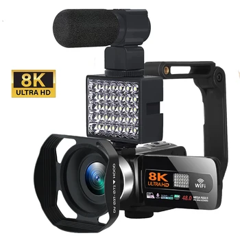 Цифрова камера HDR 8K за нощно виждане 48MP WIFI, уеб камера камера за директно излъчване