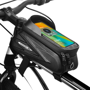 Чанти за закрепване на телефона върху велосипед, водоустойчива чанта за горната тръба на предната рамка, чанта за съхранение на инструменти за велосипед, комплект