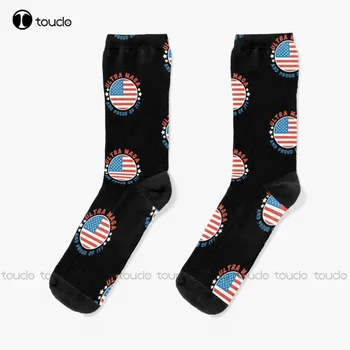 Чорапи Ultra Maga И Proud Of It Тръмп 2024, мъжки спортни чорапи с цифрово принтом 360 °, сладки чорапи, коледни подаръци, нестандартен, популярна