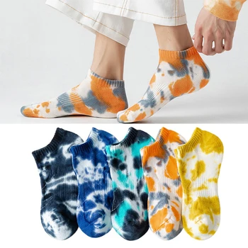 Чорапи-лодка с завязками, чорапи с фин силует, женски хавлиени чорапи-малки тръби от чист памук, абсорбиращи потта, с дълбоко деколте, чорапи цветове улично приливите и отливите
